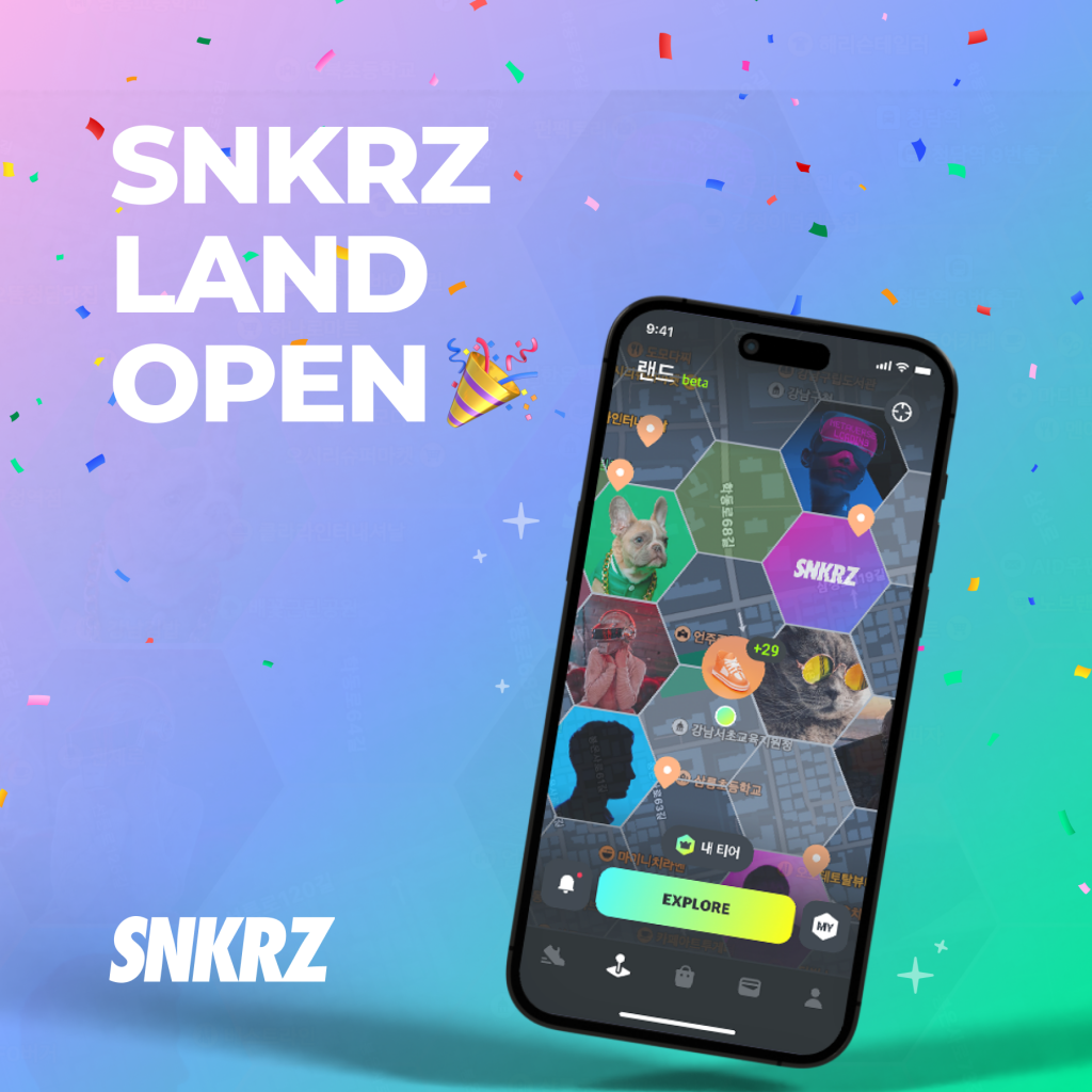 운동하고 보상받는 앱 스니커즈(SNKRZ), 랜드 시스템으로 M2E 세계 최초 메타버스 선보여