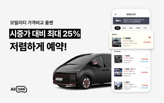 콜밴ㆍ콜택시 가격비교 플랫폼 ‘올밴’, 공항 콜밴·택시 시중가 대비 25% 저렴… 고물가 시대 합리적 대안으로 부상