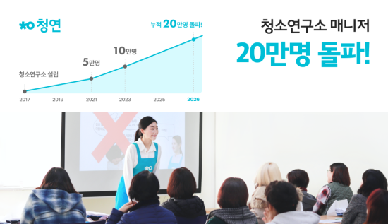 라이프케어 플랫폼 ‘청소연구소’, 매니저 20만명 돌파