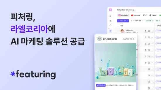 AI 마케팅 솔루션 ‘피처링’, 라엘코리아 인플루언서 마케팅 효율 60% 이상 개선 성과